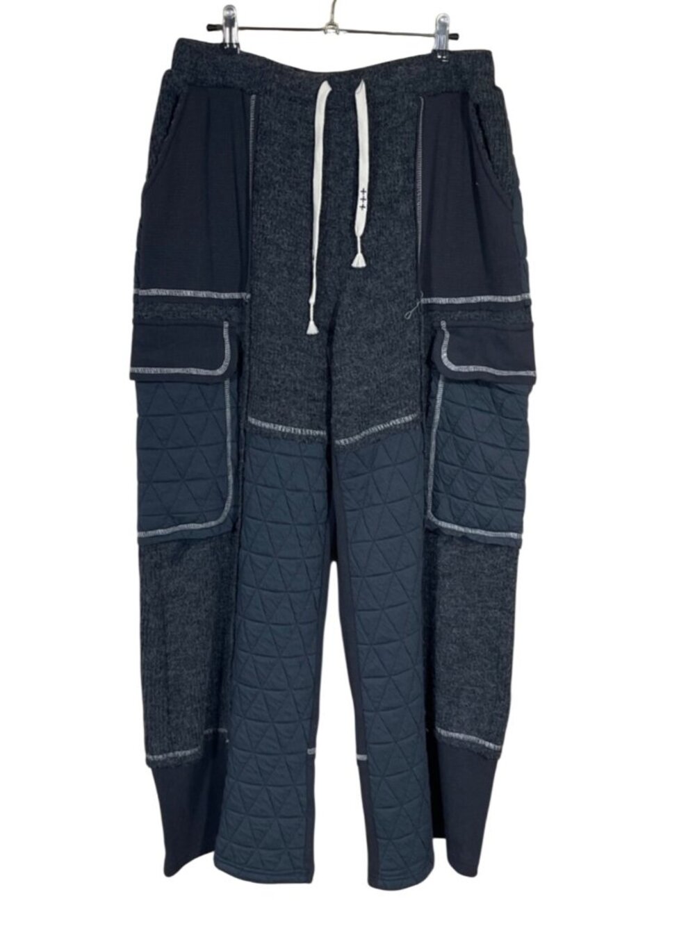 POL See It Through Sweatsuit Cargo Pant Jacket Size L Large Grey FKJ97 FKP102 - Picture 2 of 11